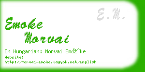 emoke morvai business card